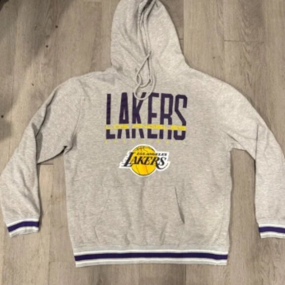 LA Lakers NBA Official Basketball Hoodie, Heather Grey, Size Large - Picture 1 of 5
